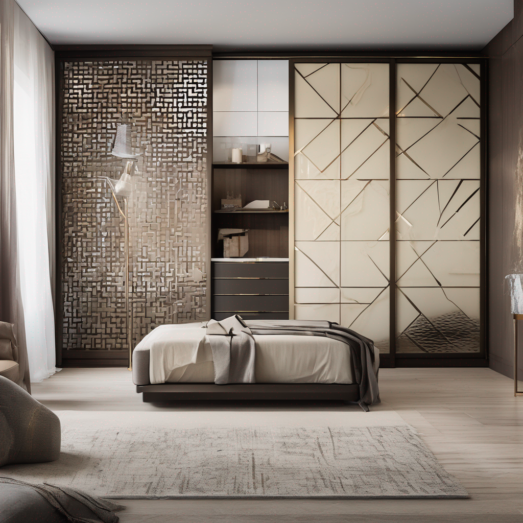 Sliding mirror doors